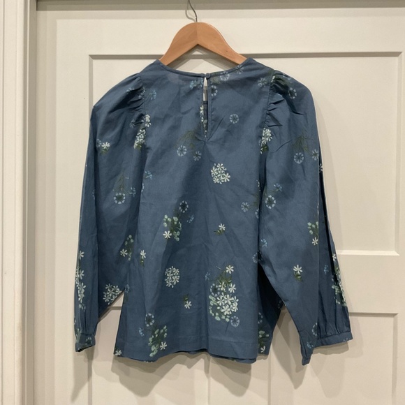 Ana Womens Top Size M Blue Floral Blouse 3/4 Sleeved NWT - Picture 2 of 9